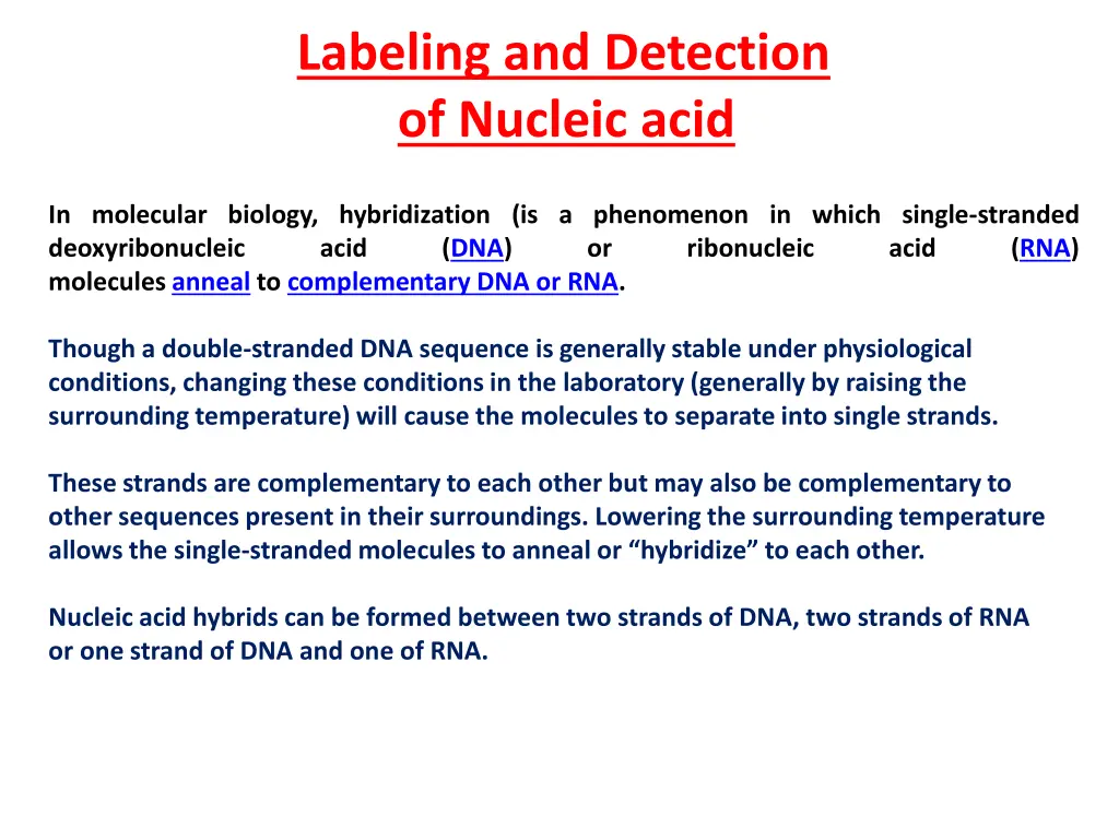 labeling and detection of nucleic acid