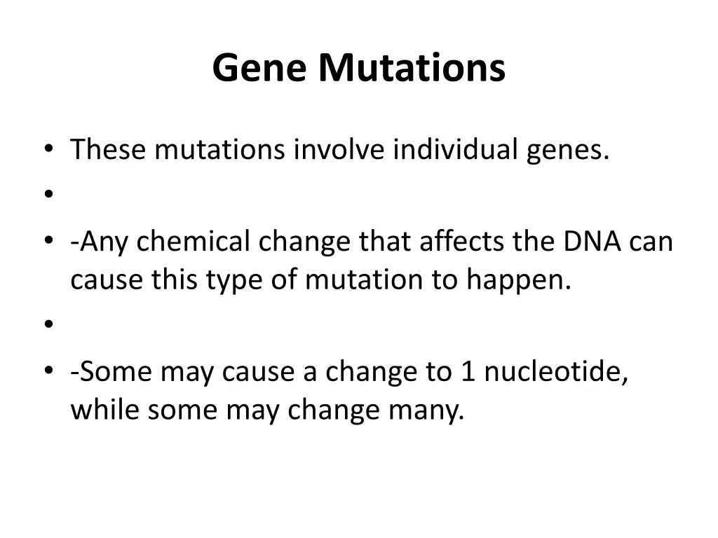 gene mutations