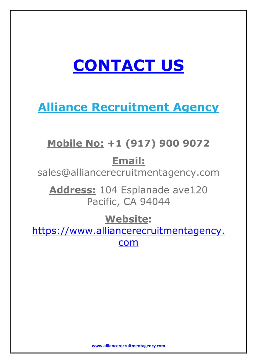 contact us