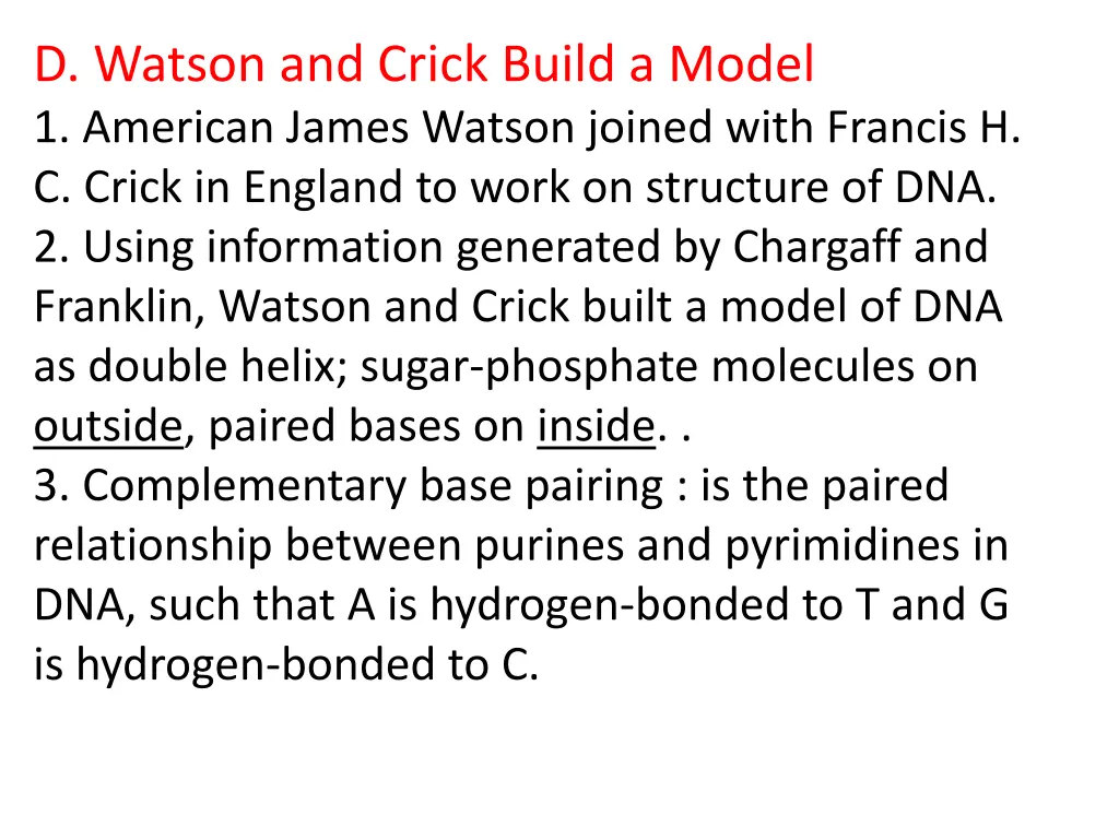 d watson and crick build a model 1 american james