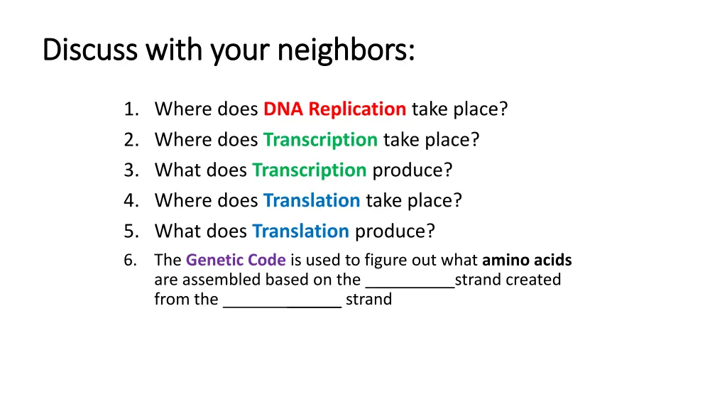 discuss with your neighbors discuss with your