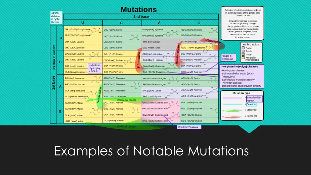 examples of notable mutations