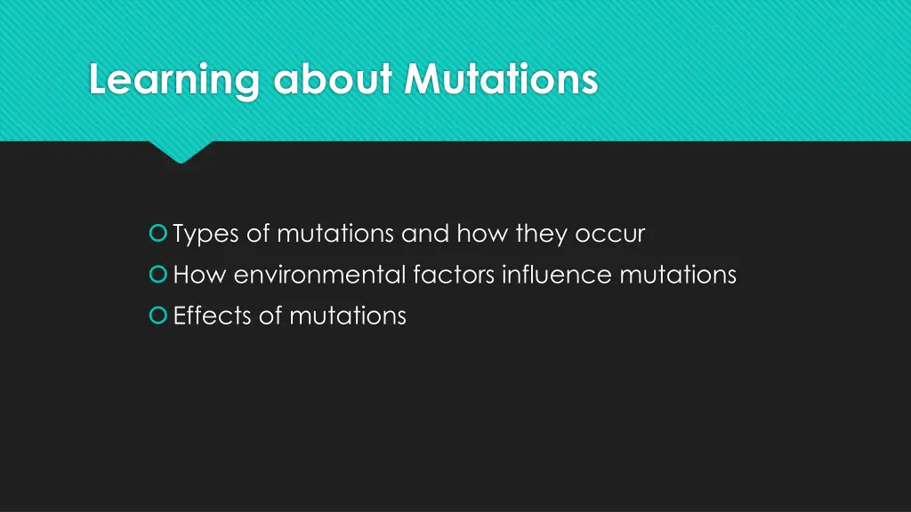 learning about mutations