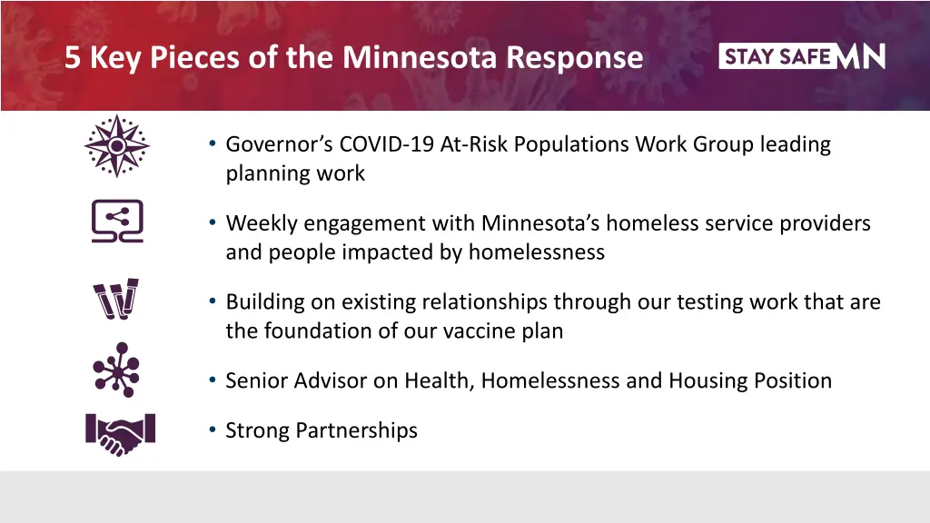 5 key pieces of the minnesota response