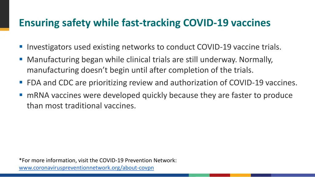 ensuring safety while fast tracking covid