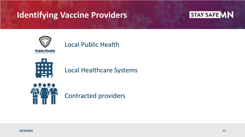 identifying vaccine providers