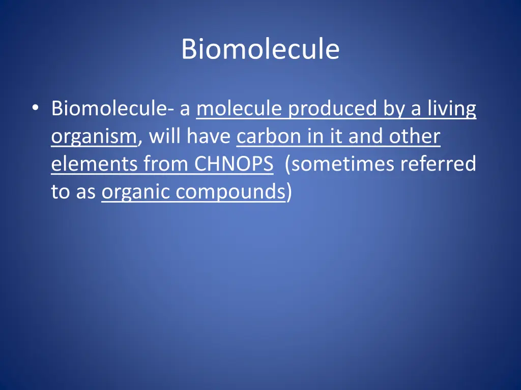 biomolecule