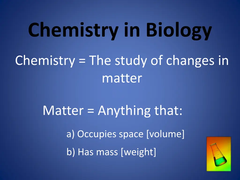 chemistry in biology