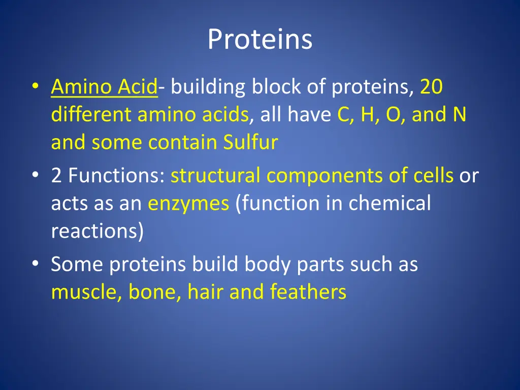 proteins