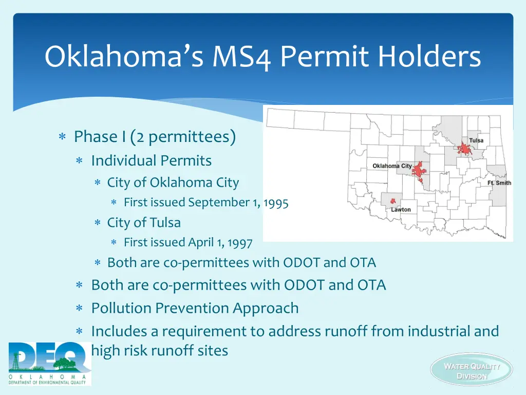 oklahoma s ms4 permit holders