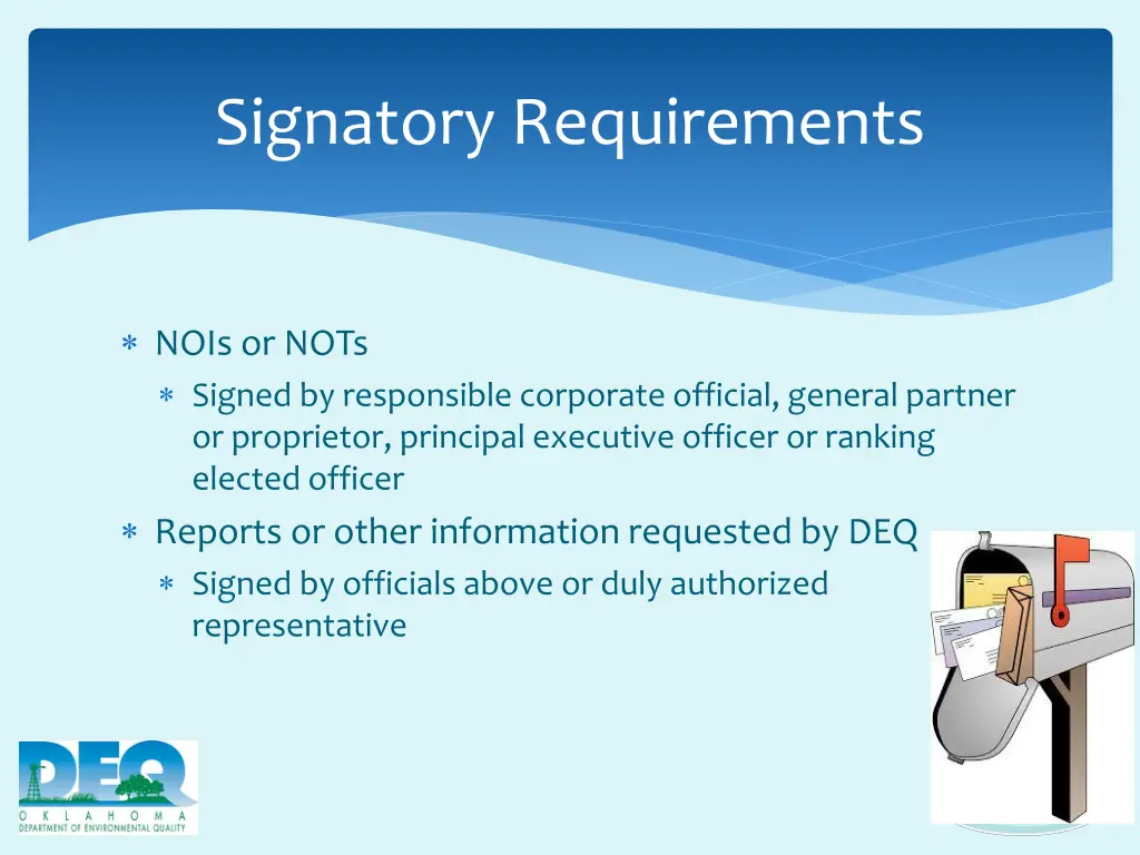 signatory requirements