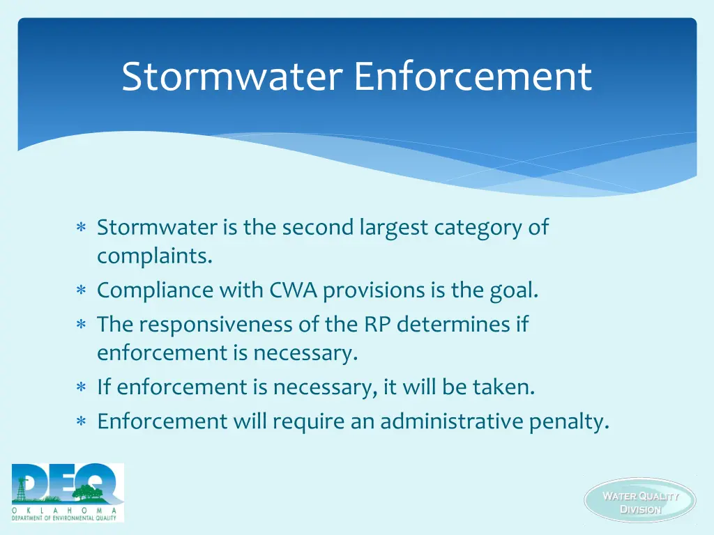 stormwater enforcement