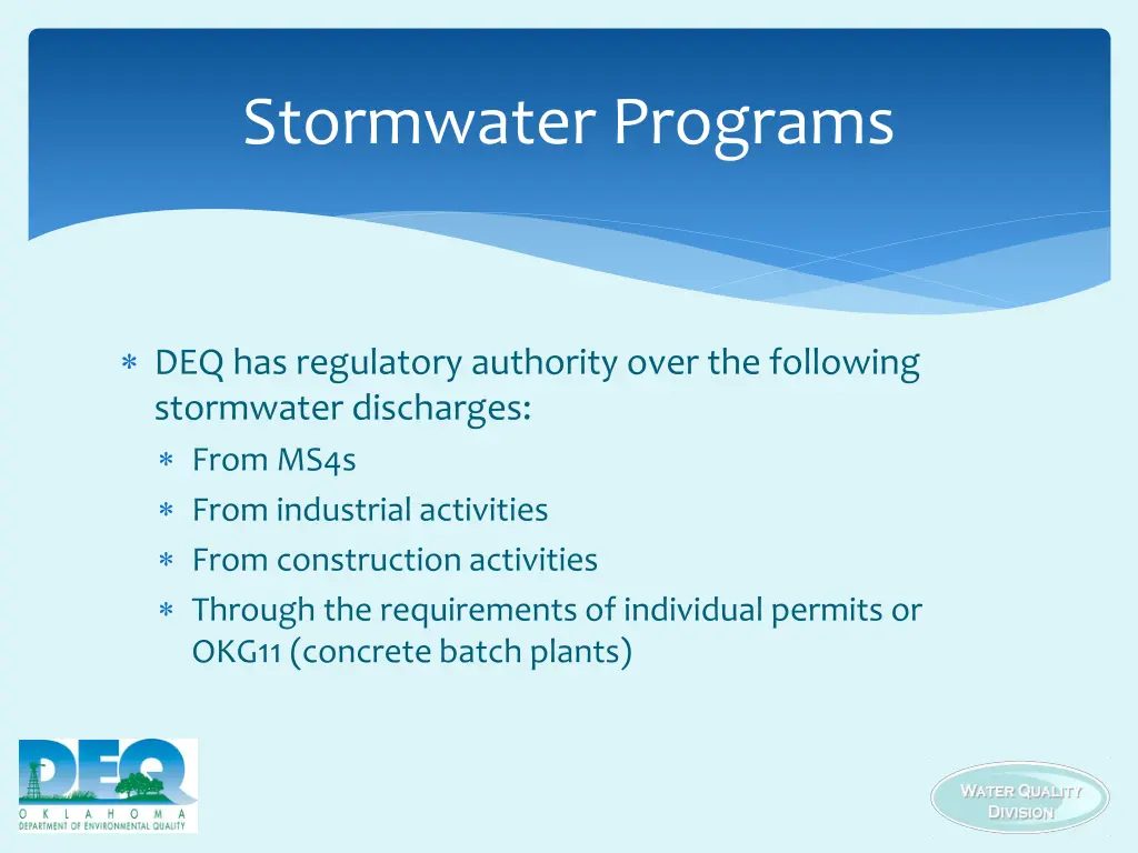 stormwater programs