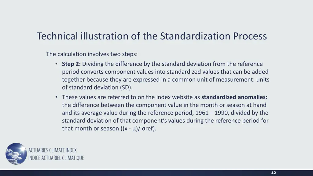 technical illustration of the standardization 1