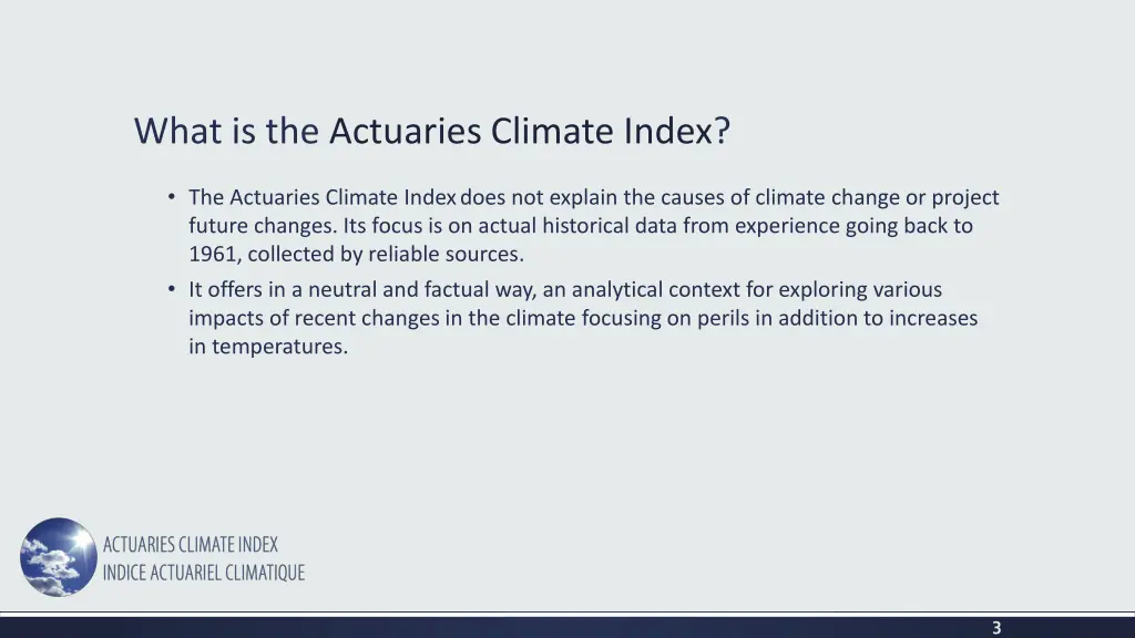 what is the actuaries climate index