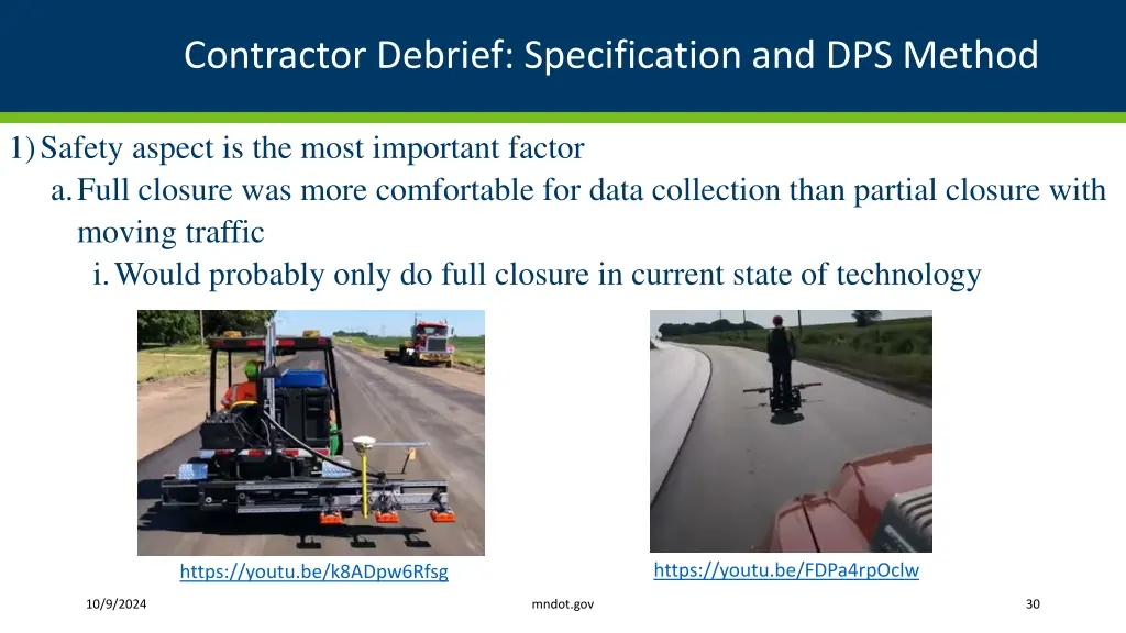 contractor debrief specification and dps method 4