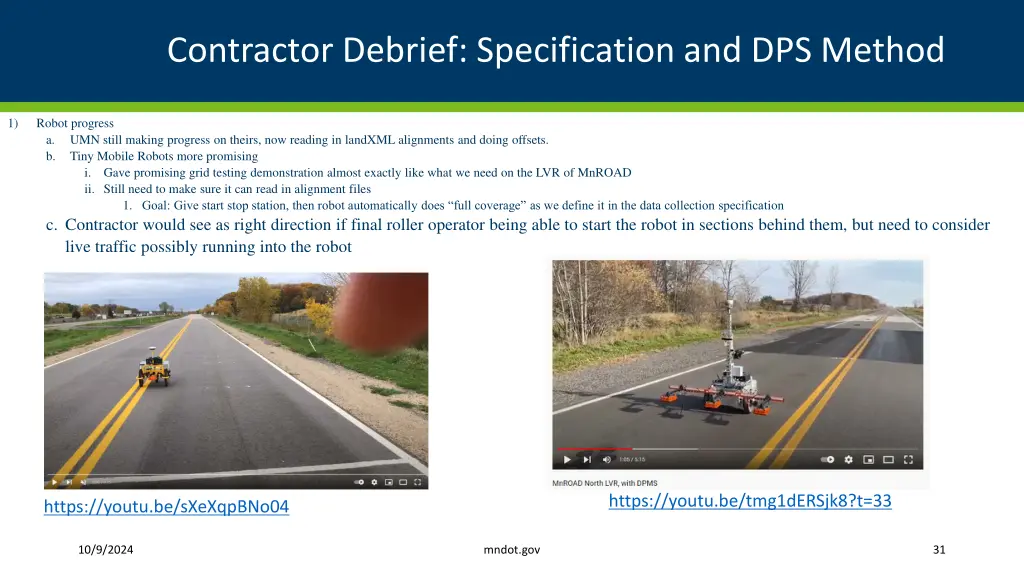 contractor debrief specification and dps method 5