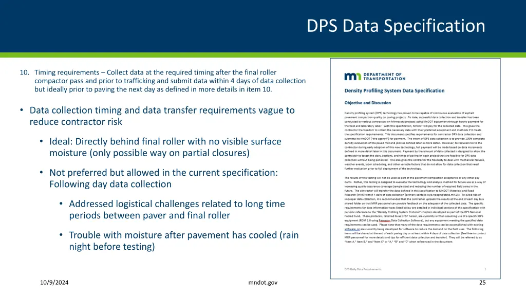 dps data specification 21