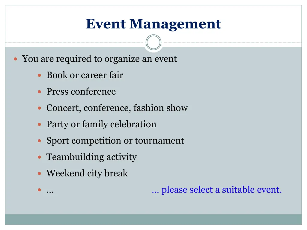 event management 7