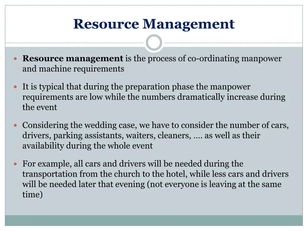 resource management