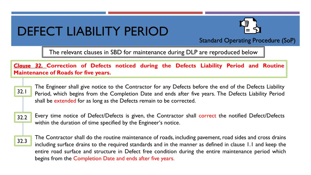 defect liability period 6