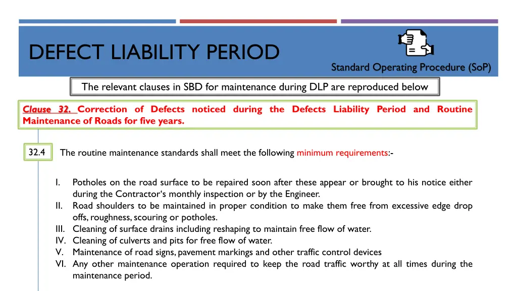 defect liability period 7