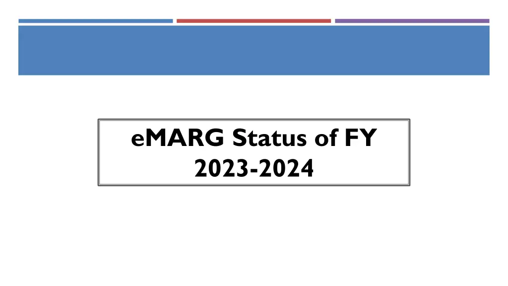 emarg status of fy 2023 2024