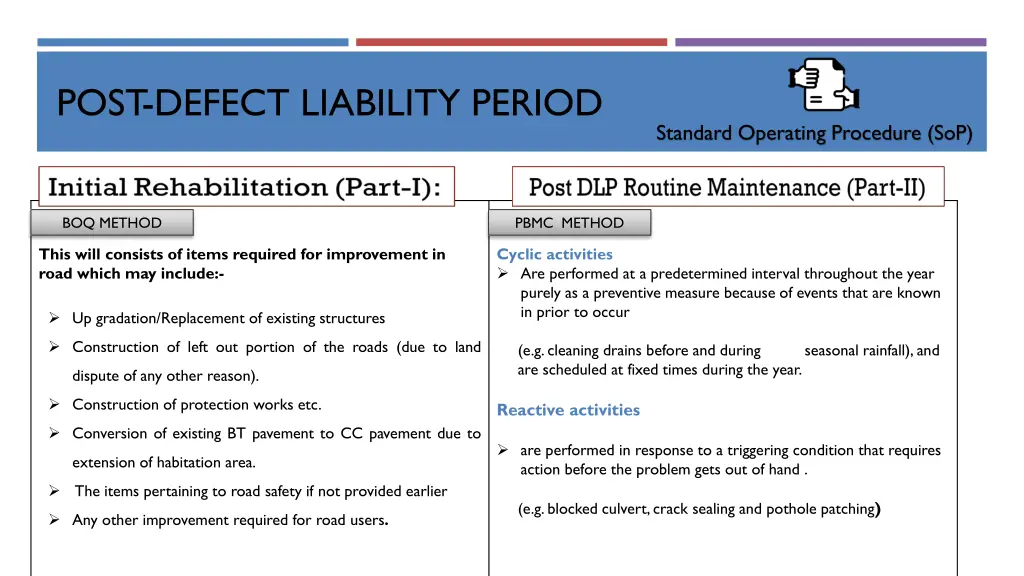 post defect liability period 1