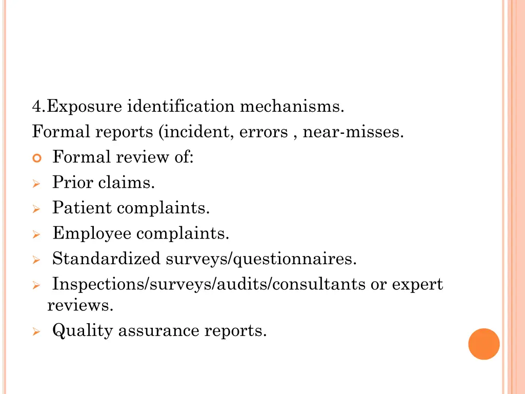 4 exposure identification mechanisms formal