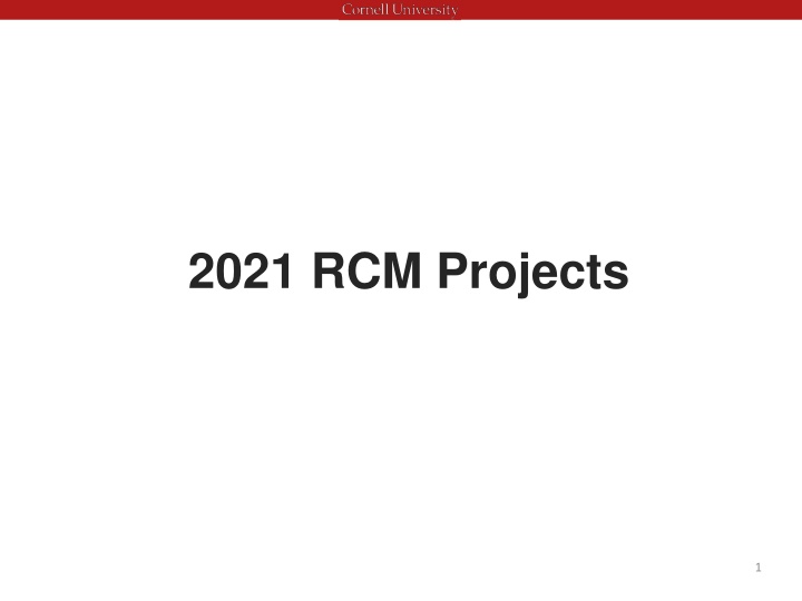 2021 rcm projects