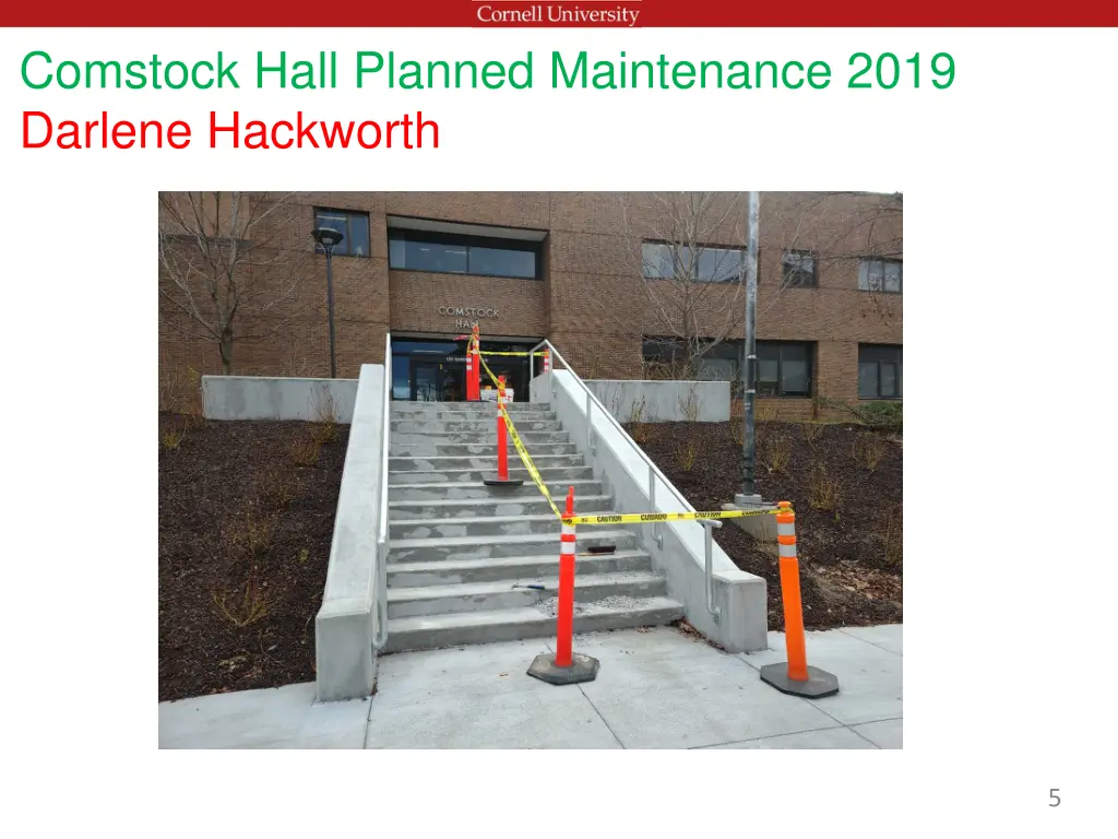 comstock hall planned maintenance 2019 darlene