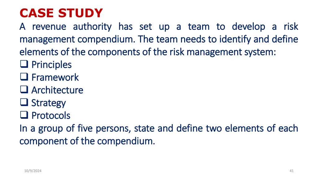 case study a a revenue revenue authority