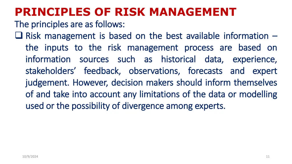 principles of risk management the the principles 4