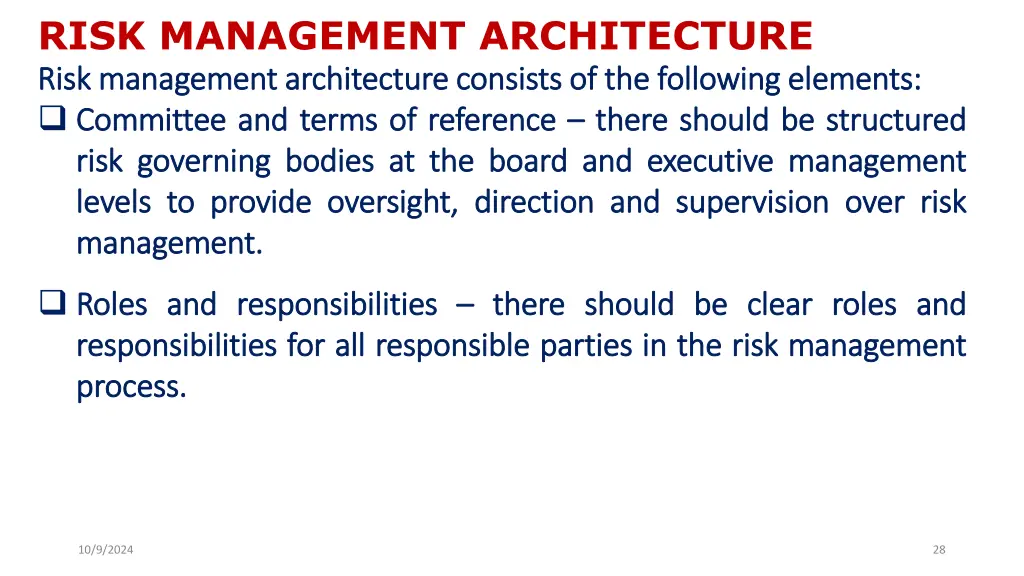 risk management architecture risk risk management