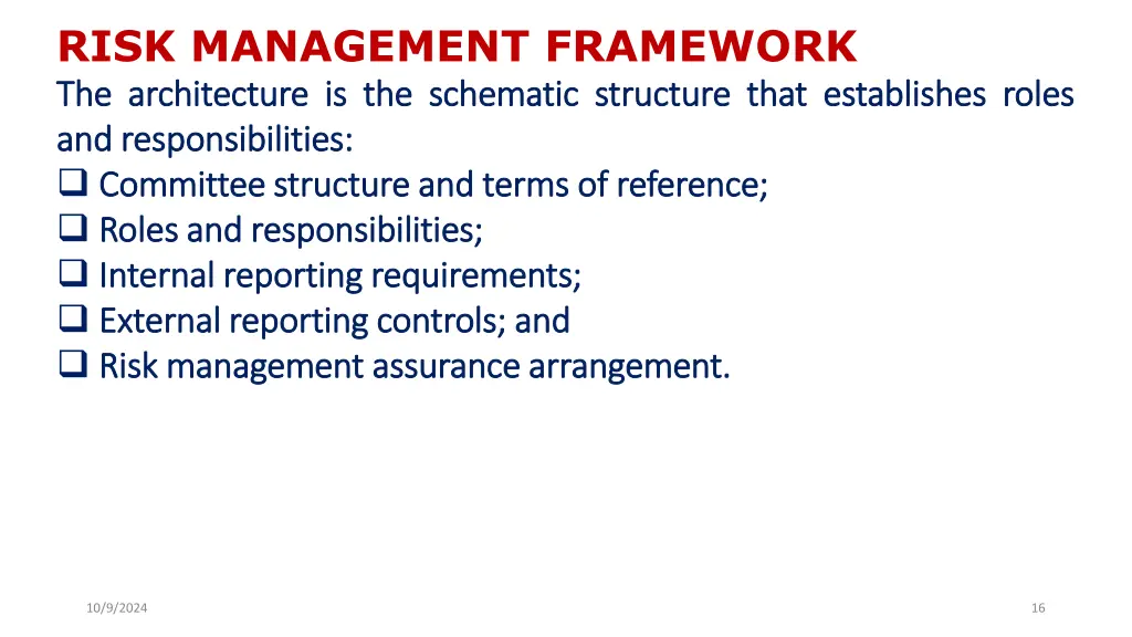 risk management framework the the architecture