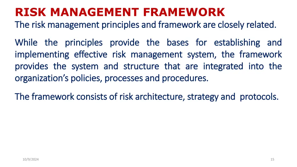 risk management framework the the risk risk