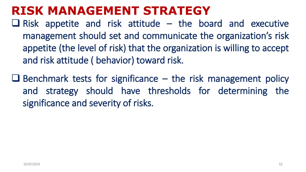 risk management strategy risk risk appetite