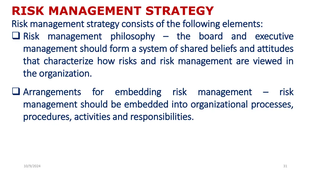 risk management strategy risk risk management