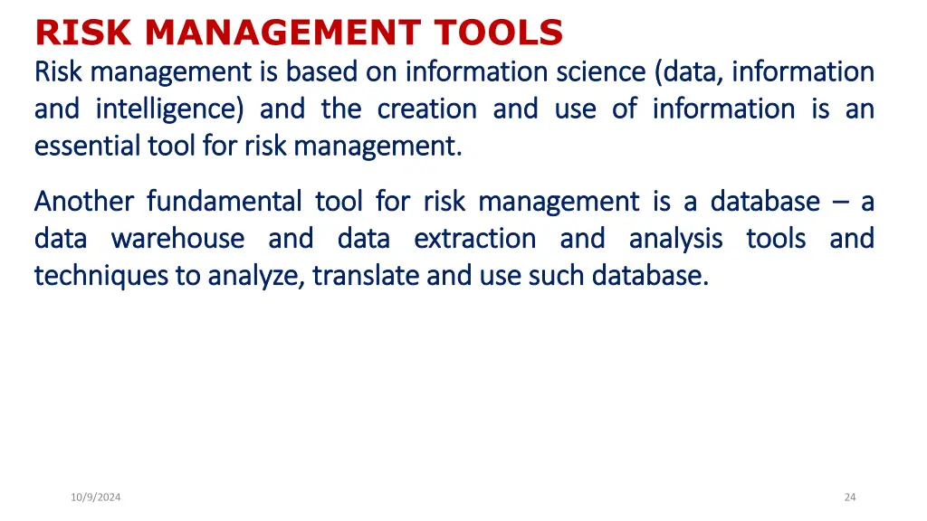 risk management tools risk risk management