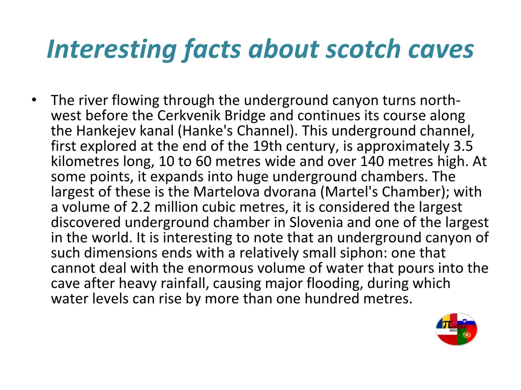 interesting facts about scotch caves