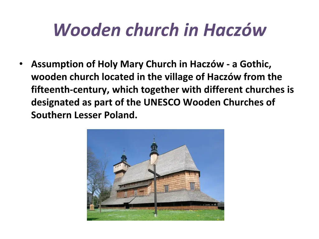 wooden church in hacz w