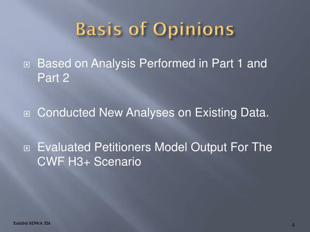 based on analysis performed in part 1 and part 2