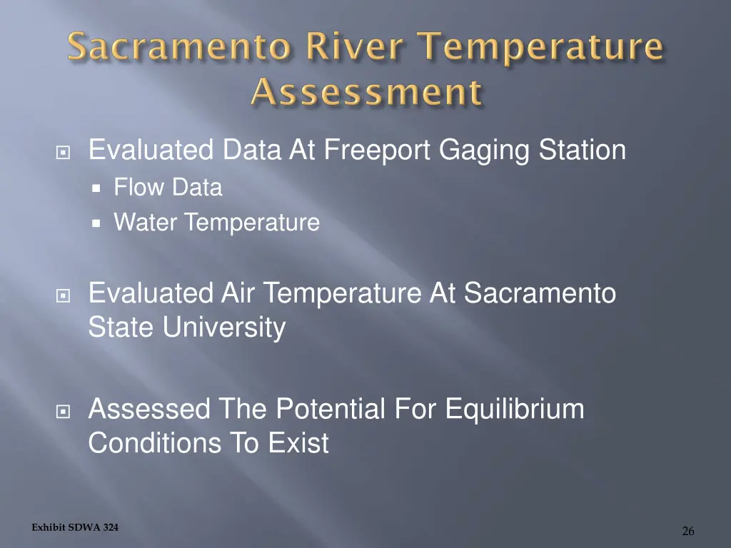 evaluated data at freeport gaging station flow