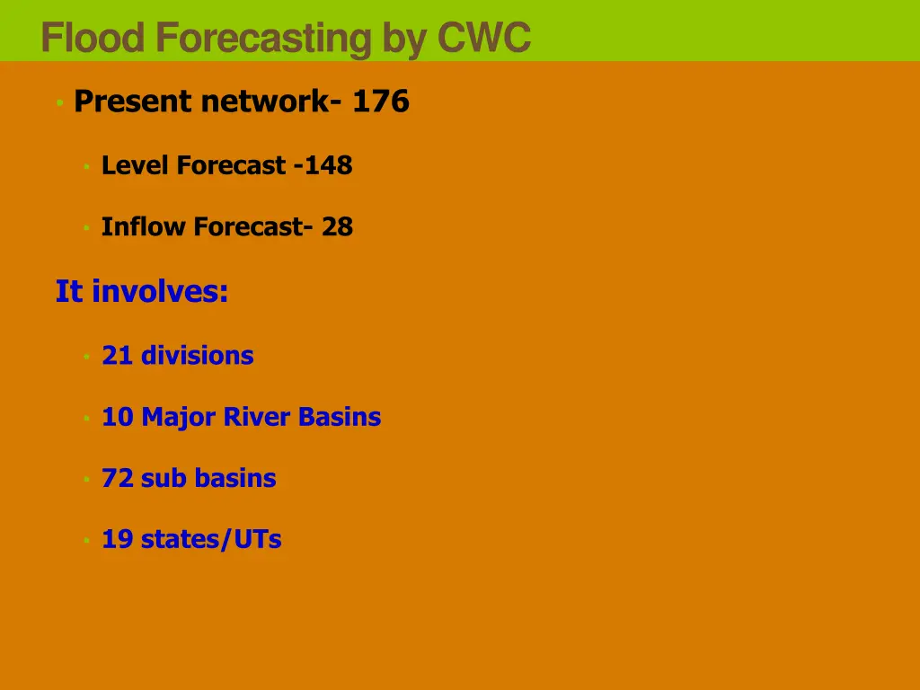 flood forecasting by cwc