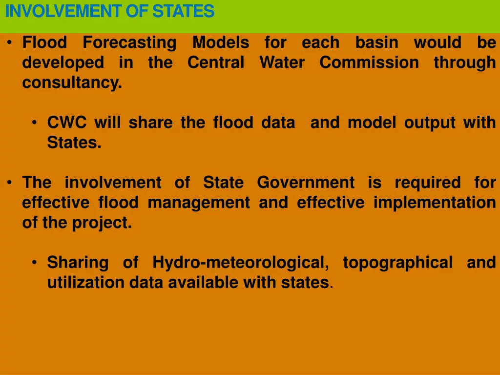 involvement of states