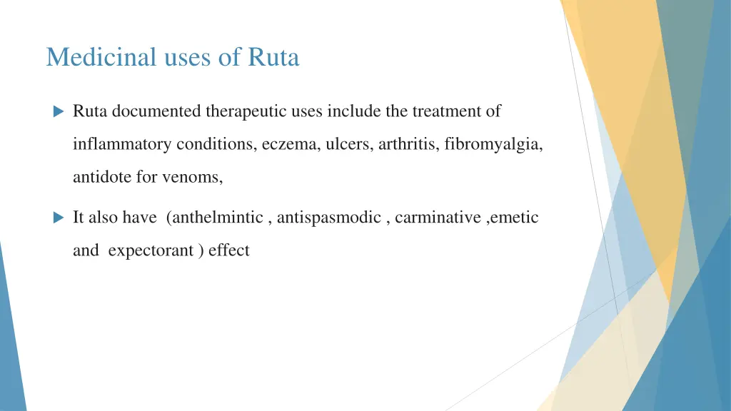 medicinal uses of ruta