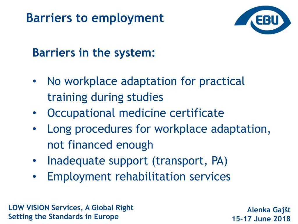 barriers to employment 1