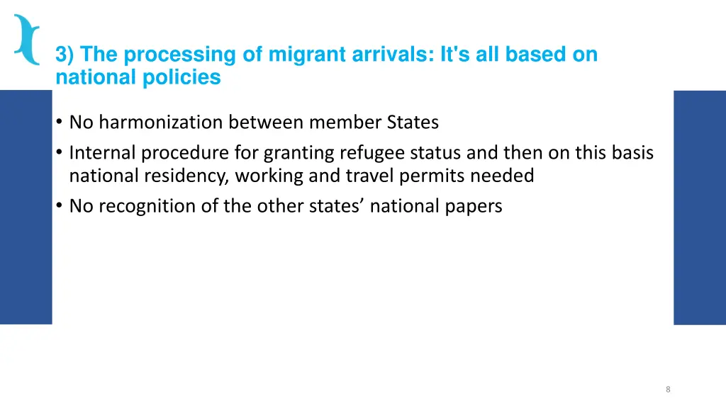 3 the processing of migrant arrivals