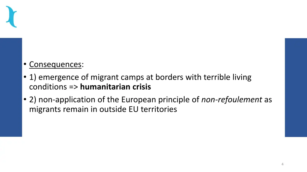 consequences 1 emergence of migrant camps