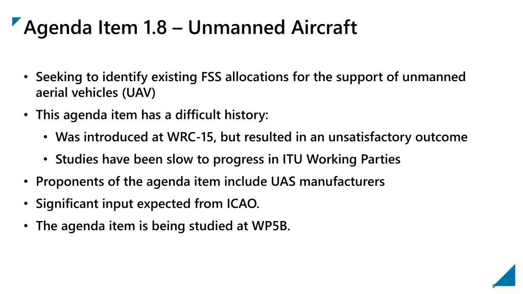 agenda item 1 8 unmanned aircraft